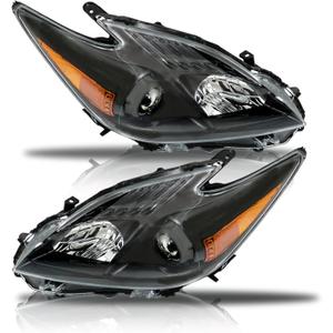 WFLNHB Headlight Assembly Replacement for Toyota Prius 2012-2015 Black Headlights Driver and Passenger Side 81130-47520 81170-47520