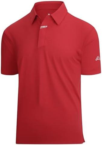 Esabel.C Jacquard Golf Shirts for Men Moisture Wicking Short Sleeve Performance Dry Fit Active Mens Polo Shirts, Size: XL