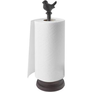 1Pcs Black Iron Bird Paper Towel Holder 13.05" for Toilet and Bathroom Decoration