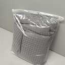 WARMDERN Waffle Weave Duvet Cover Queen Size, Grey Textured Duvet Cover Set, Soft and Breathable Comforter Cover, 3 Pieces Microfiber Bedding Set with Zipper for All Season(Grey,Queen)