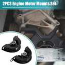 X AUTOHAUX Front Engine Motor Mount Kit for Acura EL Integra for Honda Civic 1992-2000 1.5L 1.6L for Honda Civic del Sol 1993-1997 for CR-V 1997-2001 2.0L 2 Pcs Front Right Motor