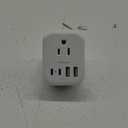European Travel Plug Adapter, HANYCONY Foldable International Power Adapter, Type C Adapter with 4 Outlets 4 USB Ports (2 USB C) for US to Most of Europe EU Italy Spain Greece Portugal France Germany