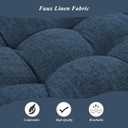 Bench Cushion for Indoor Furniture 48x19 inch Rectangle Bench Seat Cushion for Bay Window Entryway Bench Thick Textured Chair Cushion with Non-Slip Backing 1 Pack, Navy
