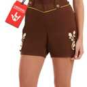 un shack Lederhosen Women Oktoberfest Outfit Bavarian Costume Women's Lederhosen Ensemble for Festivals and Celebrations, M