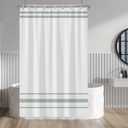 Baocicoo Sage Green Striped Shower Curtain Minimalism Style Shower Curtain Set Black and White Stripes Shower Curtain for Bathroom Waterproof Fabric Bathroom Decorations with Hooks 36x72 Inches