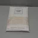 Crumbs Home Modern Farmhouse Fall Linen Indoor Outdoor Throw Pillow Cover Only, 22"x22" Water Repellent for Patio, Backyard, Couch, Antique Neutral Embroidered Stripes