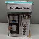Hamilton Beach One Press Programmable Dispensing 12 Cup Coffee Maker with Internal Coffee Pot, Stays Warm and Fresh for Hours, 60 oz. Removable Reservoir, Black & Stainless Steel (47950)