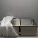 33 Inch Double Bowl Kitchen Sinks with Quick Drain Slope - 11 Gauge (3mm) 304 Stainless Steel Undermount Kitchen Sink with Accessories