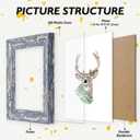 AAQ 8x10 Picture Frame of 3 Set- Picture Frames with HD Plastic Cover,Farmhouse Picture Frames for Table or Wall Hanging (Multicolour)