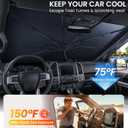 Zanch Windshield Sun Shade Umbrella: Custom Fit for F150 2020-2026 [Interior Protection, Up to 75 Cooler] Reflective Heat Shield, Sturdy Frame, No Sag, No Scratches, Foldable Front Sunshade Umbrella