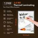 Uinkit 3.5mil 100Pack Clear Laminating Sheets, Menu Size, 11.5 x 17.5-Inch Laminate Pouches, Protector for Photo Papers, Use in Office School Supplies, Rounded Corner