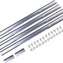 Garage Door Vertical Track Replacement,76 Inch Spliced Track for Garage Doors, Galvanized Steel Hardware Tracks for Left and Right Vertical Brackets, Compatible with 2 Inch Rollers