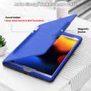 SEYMAC stock Case for iPad 9th/8th/7th Generation 10.2'', Strong Magnetic Auto Sleep Shockproof Case with Absorbing Multi-Angles Stand, Pen Holder, Card Slot (Blue)