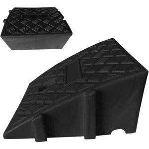 Heavy Duty Threshold Ramp, Portable Light Curb Ramp Driveway for Caravan Car Mobility, 9.84x 10.62x5.11 Inch Notch ramps for Driveway, Sidewalk, Scooter, Motorcycle (Medium, Black)