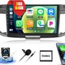 2G 64G Car Stereo for Honda Accord 9th 2.4L 2013 2014 2015 Android 13 Head Unit with CarPlay Android Auto 10.1" Touch Screen Car Radio with Bluetooth GPS Navigation WiFi FM HD Backup Camera + Canbus