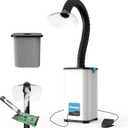 Fumego Solder Fume Extractor for Laser Cutter and Soldering, 130W Power & 260m³/h, Fume Extractor Soldering with Pedal Switch and 3-in-1 Filter Cartridge, Low-Noise Laser Fume Extractor - XF250III