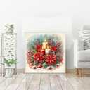 2 x Lophomie Christmas Diamond Art, Christmas Candles Diamond Art Kits for Adults, 5D Diamond Painting Kits Beginners, DIY Round Full Drill Paint with Diamonds Crafts for Home Wall Decor Gifts 14x14 in (13.8x13.8in (35x35cm))