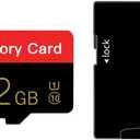 Micro Memory Card 32GB with Adapter, C10/U1/UHS-I/A1 TransFlash Card, TF Card for Camera, Smartphone, Tablet, Drone (Red 32GB)