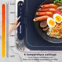 Upgraded Graphene Food Warming mat, 10s Fast Heating, 6-Level Temperature Control, Oil-Proof & Waterproof, Ideal for Home Gatherings & Holiday