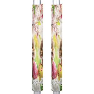 Easter Bunny Eggs Cherry Blossoms Refrigerator Door Handle Covers Washable Kitchen Appliance Fridge Door Handle Cover Protector Decor Sleeves for Fridge Dishwasher Oven Microwave -2PCS