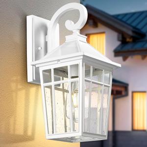 Large Outdoor Light Fixtures Wall Mount 21'' Waterproof Exterior Wall Lanterns with Glass, Outdoor Wall Light, Outside Wall Sconces, Front Porch Lights for House Garage Doorway Patio 1 Pack
