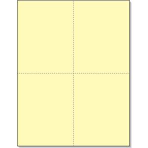 NextDayLabels - 8-1/2 x 11 Laser and Inkjet Printer Postcards 4 up Per Page, (4-1/4" x 5-1/2" Each Card After Perf) 50 Sheets / 200 Cards - Canary