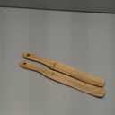 2 Pack Wooden Spurtle for Sourdough Starter, Mixing, Reaching Bottom of Jar, Dough Whisk, Long Handle Jar Spatula, Spurtles Kitchen Tools Teak Wood Kitchen Utensils kit for Baking, Cooking