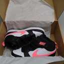 Nike Unisex Kids' Court Borough Mid 2 Shoes - Boys Girls Toddlers & Baby Sneakers (4 Big Kid, Black/Sunset Pulse/White)