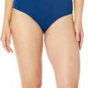 Amazon Essentials Women's High Waist Swim Bottom (Available in Plus Size) (Medium, Deep Blue)