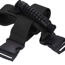 Jipimon Carrying Strap with Handle, Cross Style Adjustable Nylon Belt for Moving Lifting Boxes Grocery Luggage, Black