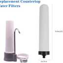 10'' Replacement Ceramic Candle Water Filters for Kitchen 4-Stage Countertop Filter,Washable Candle Cartridge and Replacement House Dome Ceramic Filtration,1-Pack