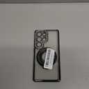 for Samsung Galaxy S25 Ultra Magnetic Kickstand Glitter Case, [Compatible with Magsafe] Cute Bling Sparkly Diamond Rhinestone with Camera Protector Women Girls Case for Galaxy S25 Ultra,Black