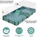 MidWest Homes for Pets Guinea Habitat Plus Cage, Includes Divider Panel and Hinged Top, Washable PVC Canvas Bottom, Expandable Small Animal Cage for Guinea Pigs, 171GHP