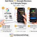 Google Review Tap Cards (4-Pack) - Tap for Instant Reviews - NFC & QR - All Phones Compatible - Reusable Smart - Google Review Cards (4-Pack Google Review Card)