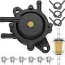 Fuel Pump Compatible with Kohler Briggs and Stratton Mikuni Cub Cadet John Deere 808492 808656 for Lawn Mower Golf Cart Club Car Fits Kawasaki Yamaha Ezgo Honda Husqvarna Toro with Filter and Oil Hose