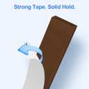 Yecaye Cord Hider, 113in Brown Cord Covers for Wires on Wall, One-Cord Cord Organizer, Easy Install Cable Management Kit, Cord Cover Home Office, W0.59in H0.4in, Brown