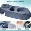 SAHEYER Pregnancy Massage Cushion and Headrest, Full Body Prenatal Bolster Release Lower Back Pain, Maternity Pillow After Breast Surgery, Pregnancy Stomach, Gray