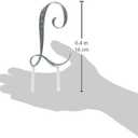 Lillian Rose Rhinestone, Large, Monogram Letter L, Silver, 4.5" L, None