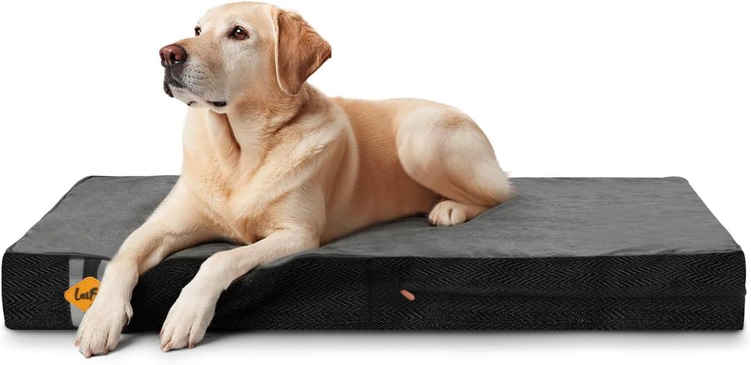 Laifug Orthopedic Memory Foam Pet(40"x 25"x 4",Black)/Dog Bed with Durable Waterproof Liner and Removable Washable Cover Laifug Orthopedic Memory Foam Pet(40"x 25"x 4",Black)/Dog Bed with Durable Waterproof Liner and Removable Washable Cover