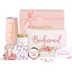 ELEGANTPARK Bridesmaid Proposal Gifts Will you be My Bridesmaid Gifts Box for Wedding Bridal Bachelorette Party Favors