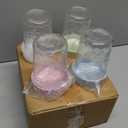 4-Pack 20oz Glass Jars with Lids, Mason Jars, BPA free Wide Mouth Glass Jars with Lids, Food Storage Containers for Snacks, Yogurt, Salad, Fridge, Meal PrepMixed color