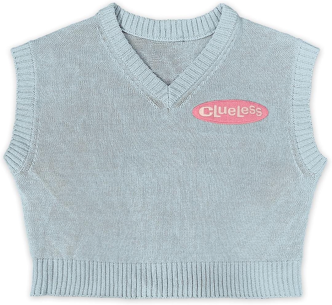 Clueless Women's Clueless Light Blue Vest, Large