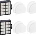 Leemone AZ4002 Replacement Accessories for Shark AZ4000 AZ4000C AZ4002 AZ4002W POWERDETECT Upright Vacuum Cleaner, 2 Post-Motor Filters, 4 Foam & Felt Filters, 10 Pack