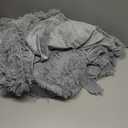 Grey King Faux Fur Blanket,2 Layer Pillows Big Soft Plush Fuzzy Large Warm Fluffy Gray Blanket for Bed
