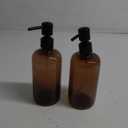 Yebeauty Empty Pump Bottle Dispenser, 17oz/500ml Lotion Soap Shampoo Pump Bottles Large Brown Bottle with Pump Plastic Refillable Containers Pack of 2