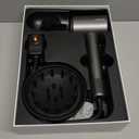 Hair Dryer, High Speed Ionic Blow Dryer, 5X-Fast Drying, 2 Billion Negative Ions, Low Noise,160000 RPM, Compact Blow Dryer with Magnetic Diffuser for Faster Drying All Hair Types(Black Gray)