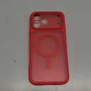 TOCOL for iPhone 17 Pro Max Case, Full Camera Protection, Built-in Magnetic Ring, Compatible with Magsafe Charger, Translucent Matte Phone Case for iPhone 17 ProMax 6.9 inch (Red)