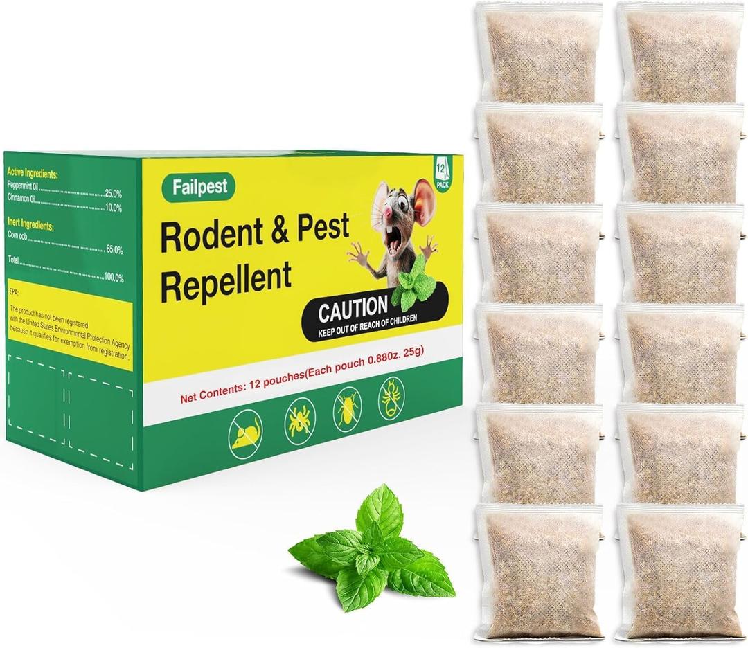 15PCS Mouse Repellent Pouches, Natural Ingredients, Safe for Children and Pets