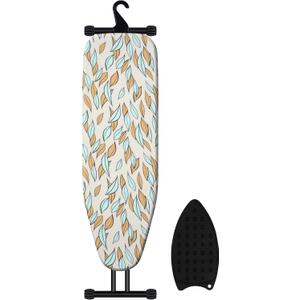 veiox Ironing Board with Heat Resistant Cover,Foldable Full Size Iron Board,Heavy Sturdy Legs,Height Adjustable,Wall Mount & Closet Hanger (13x43)