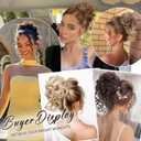 2PC Messy Bun Scrunchies for Women's Hair Bun Extension Ponytail Synthetic Updo Hair Piece for Girls Hair Chignon for Daily Wear (Dirty Blonde)